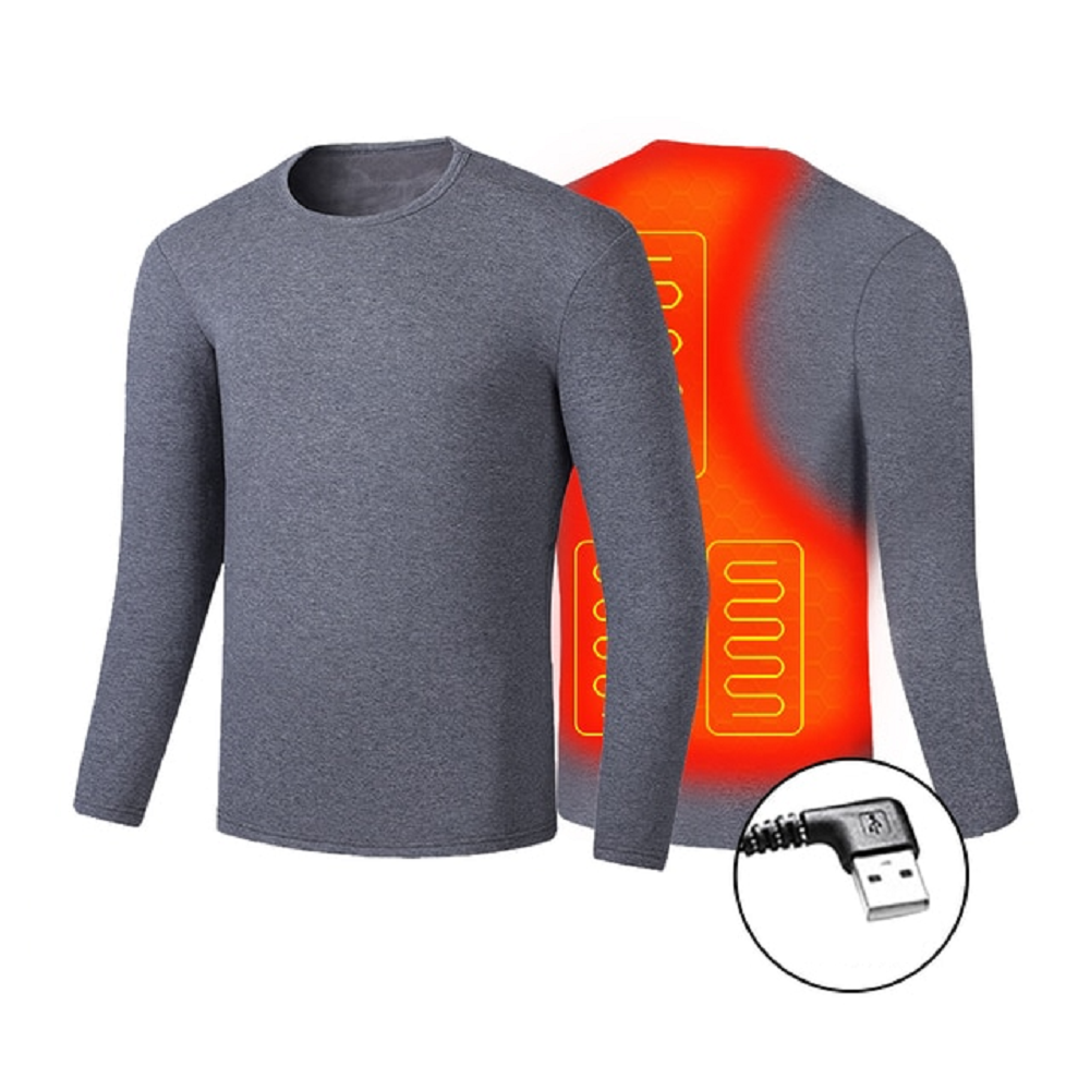 Herren beheizbare Thermo-Unterwäsche-Set mit USB-Stromversorgung