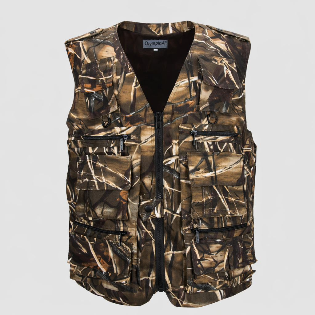 Herren Camouflage-Utility-Weste – Multitaschen-Feldweste