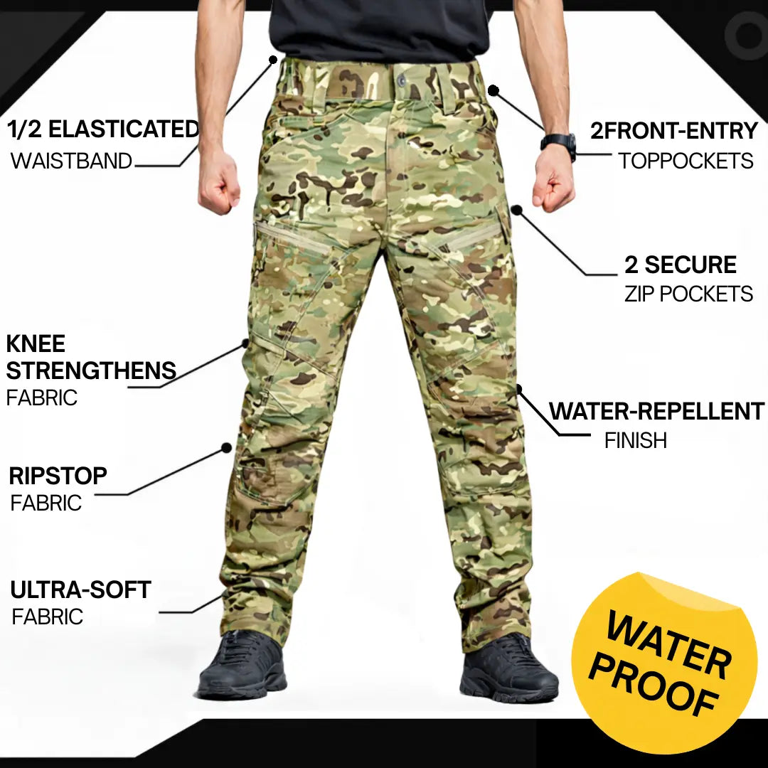 Herren wasserdichte Tactical-Hose Multicam