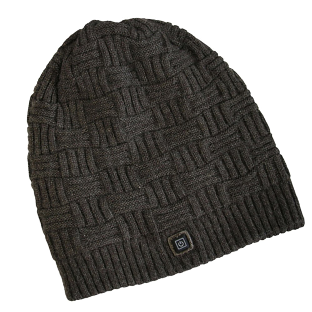 Beheizbare Winter-Beanie mit Ohrenklappen und 3400-mAh-Akku