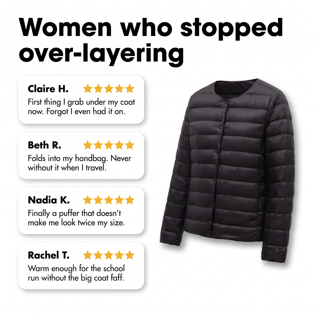 Damen Steppjacke leicht – packbare Daunenjacke