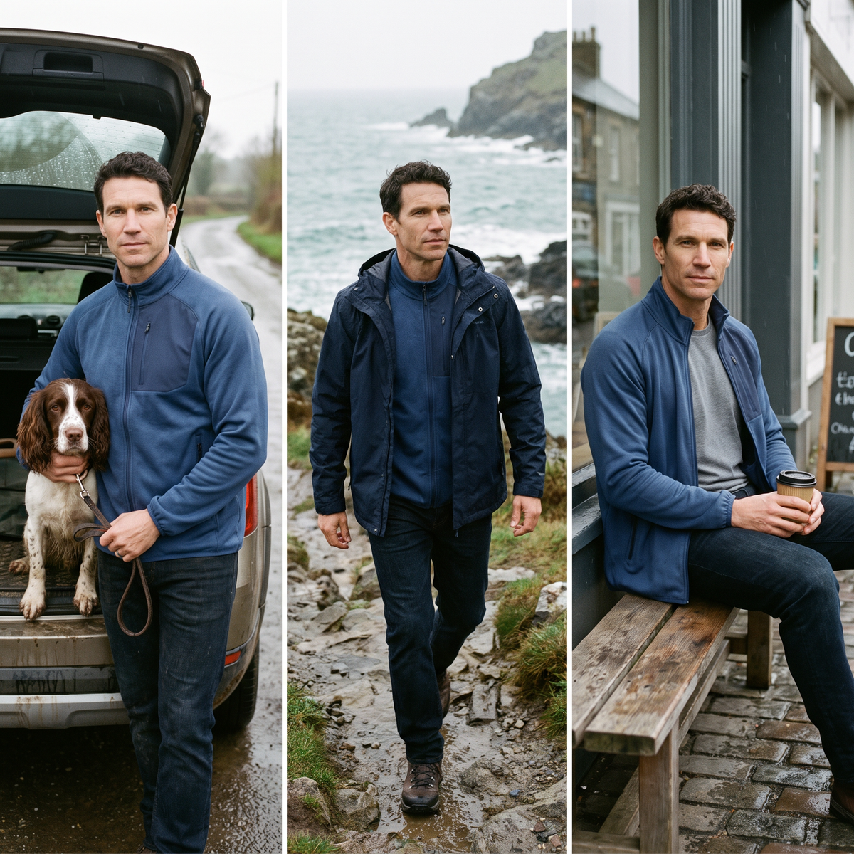 Herren Fleecejacke leicht – Zip-Fleece zum Wandern