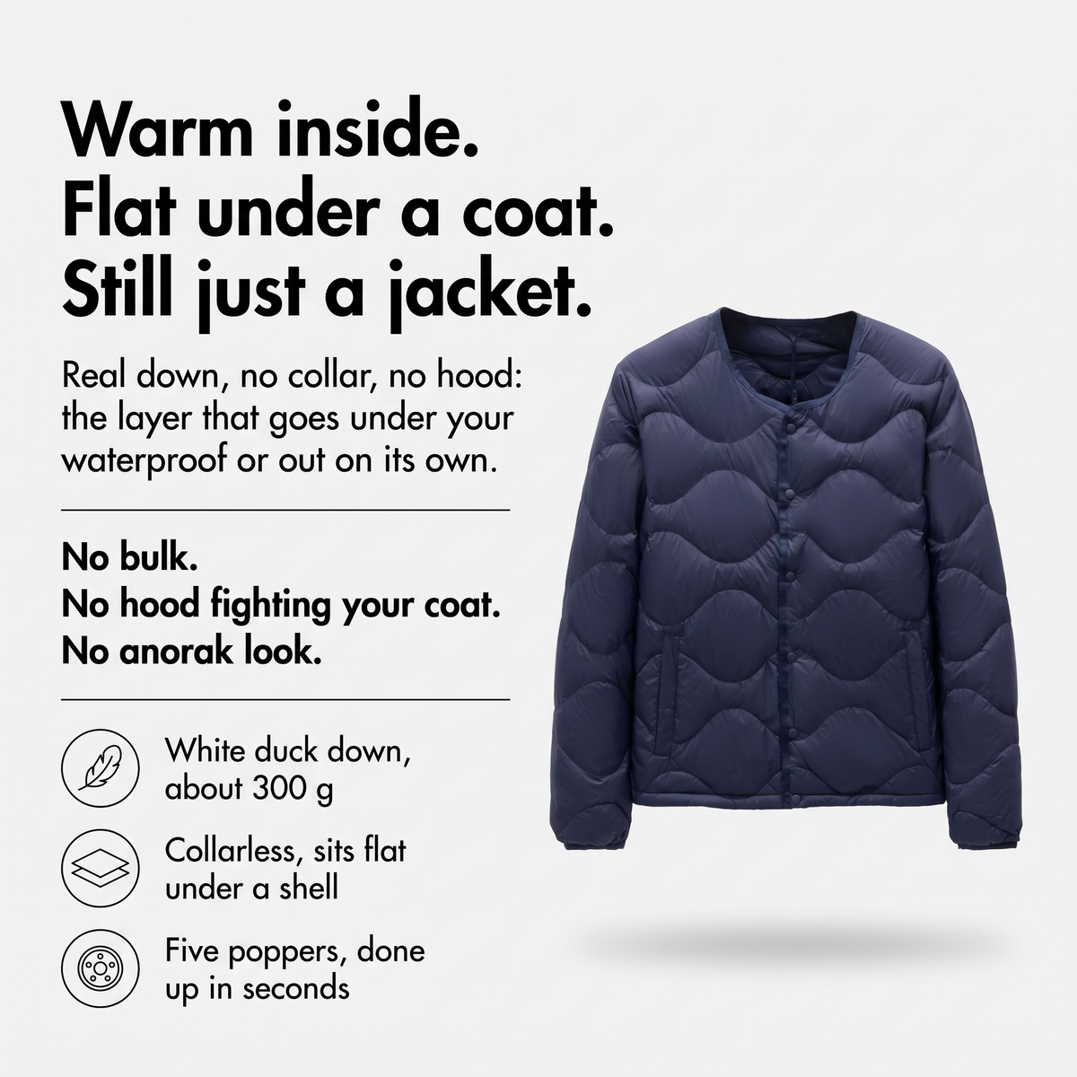 Herren Steppjacke leicht – gesteppte Daunenjacke zum Layern