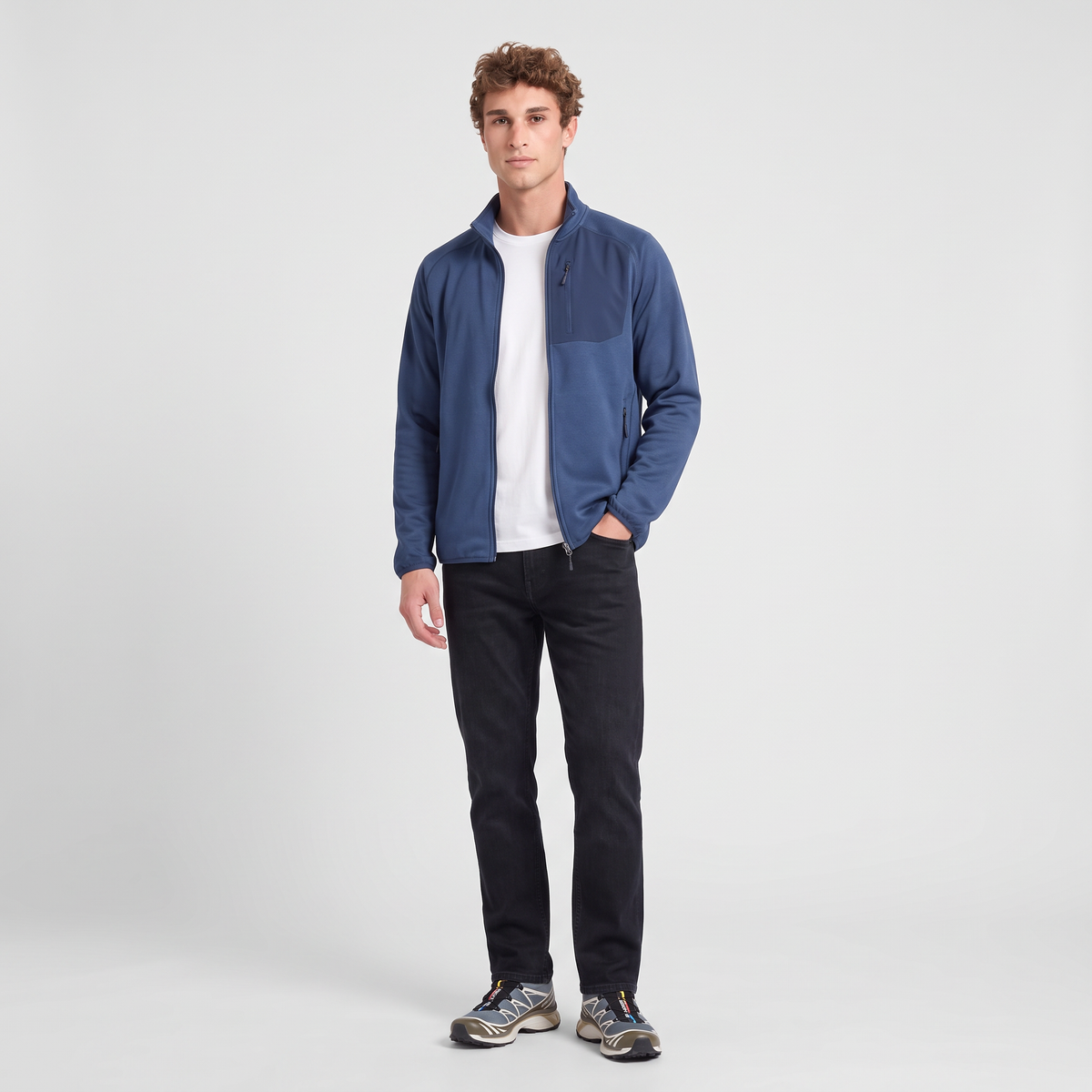 Herren Fleecejacke leicht – Zip-Fleece zum Wandern