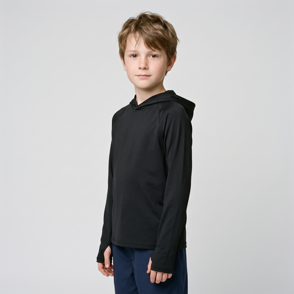 Kinder Sonnenhoodie UPF 50+ – langärmliges UV-Oberteil