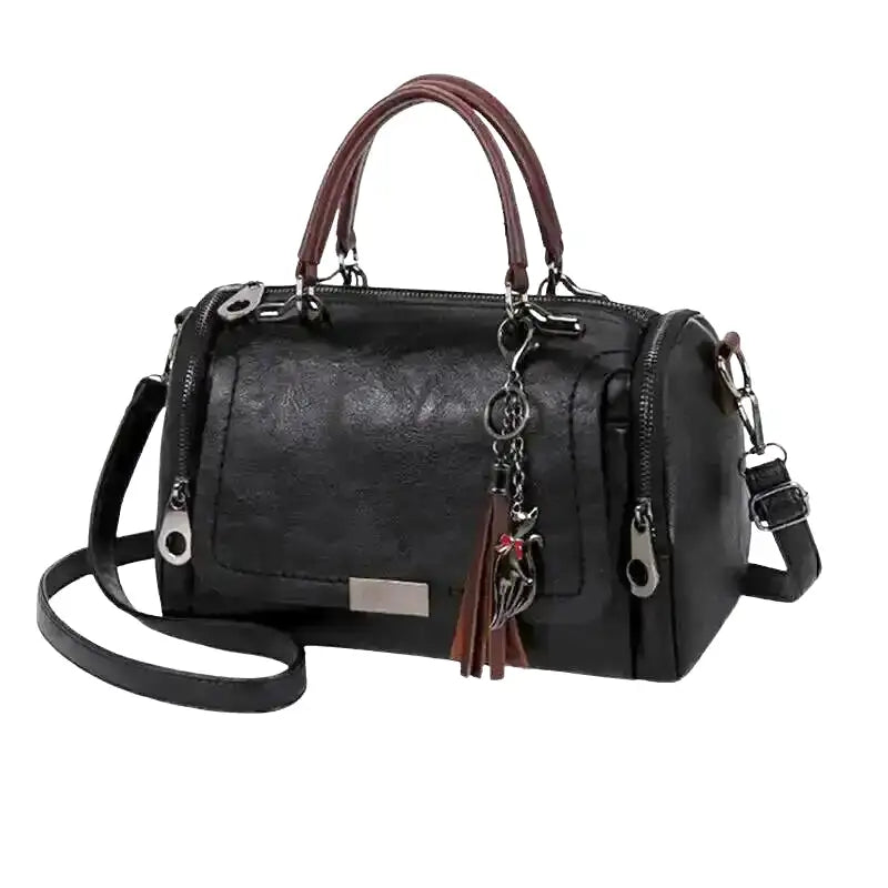 Clinbands – Geräumige Handtasche aus weichem mit Riemen und Reißverschluss