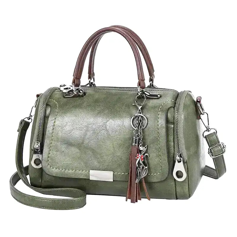 Clinbands – Geräumige Handtasche aus weichem mit Riemen und Reißverschluss