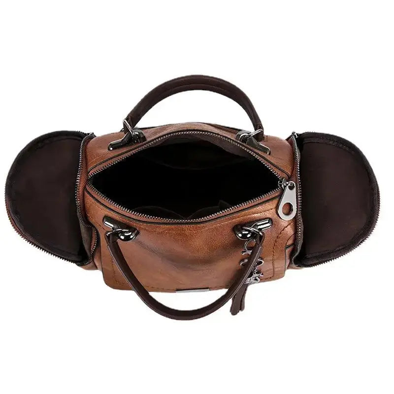 Clinbands – Geräumige Handtasche aus weichem mit Riemen und Reißverschluss