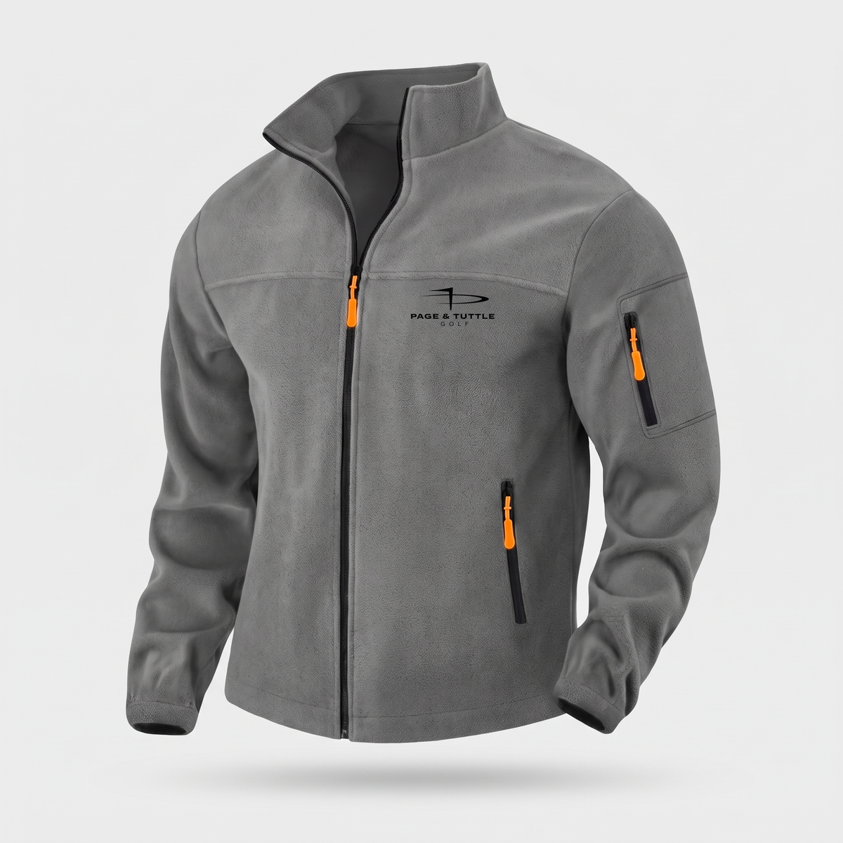 Herren Fleecejacke mit durchgehendem Reißverschluss und Stehkragen – Wander-Midlayer