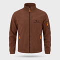 Herren Fleecejacke mit durchgehendem Reißverschluss und Stehkragen – Wander-Midlayer