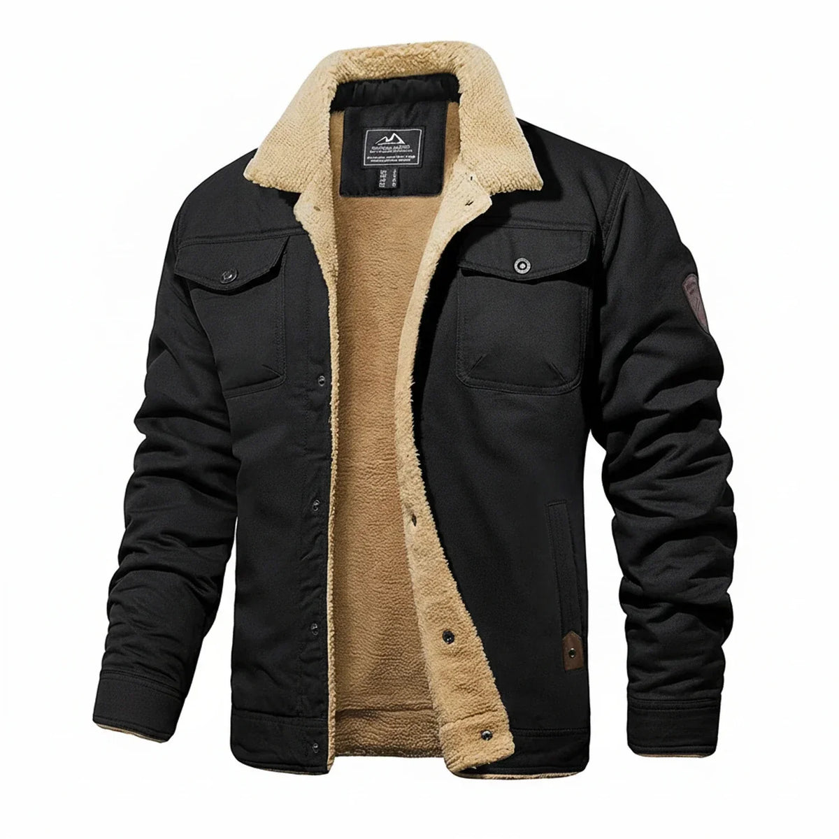 Warme Winterjacke mit Sherpa-Futter