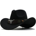 Clinbands - Western-Stil Filzhut mit Stier-Schnallenband