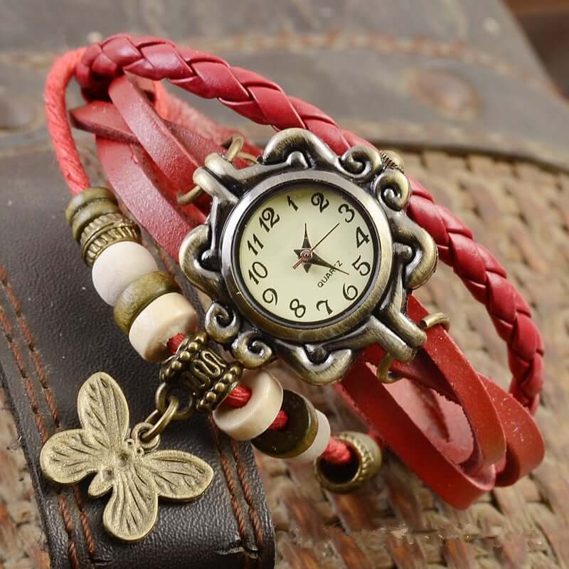 Clinbands – Damen-Accessoire-Uhr mit Vintage-Blumenarmband